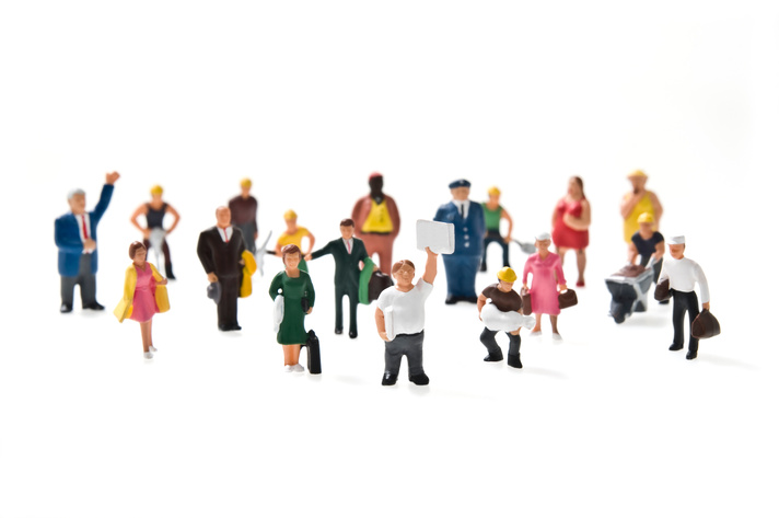 Miniature Figures of People in Different Professions